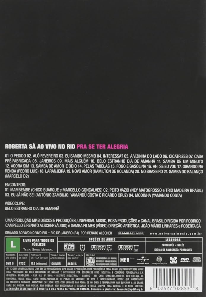 Roberta Sa: Pra Se Ter Alegria - Ao Vivo no Rio | Amazon.com.br